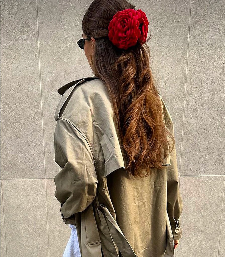 Tiburon Flor Lino Rojo