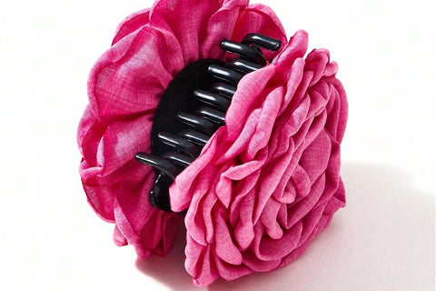 Tiburón Flor Lino Fucsia