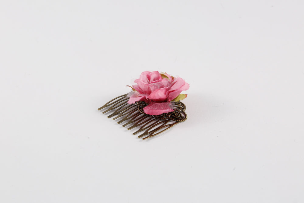 Peineta Bronce Rosa
