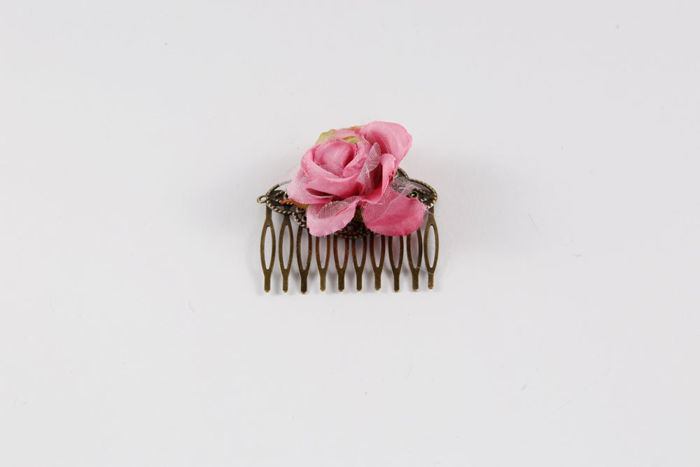 Peineta Bronce Rosa