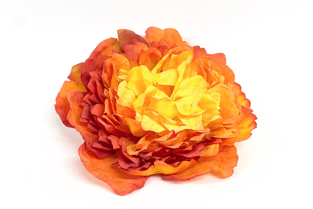 Prendedor Peonia Naranjo