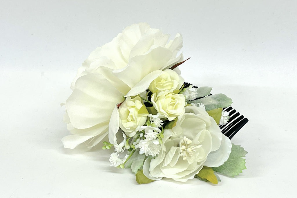 Peineta Flores Novia Alba