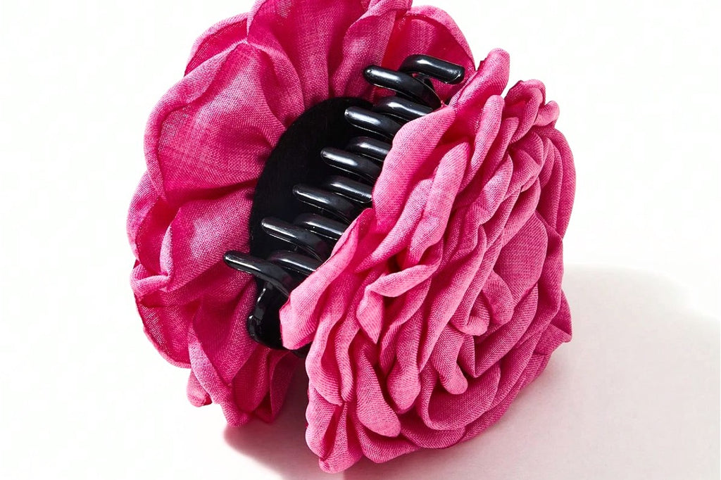 Tiburón Flor Lino Fucsia