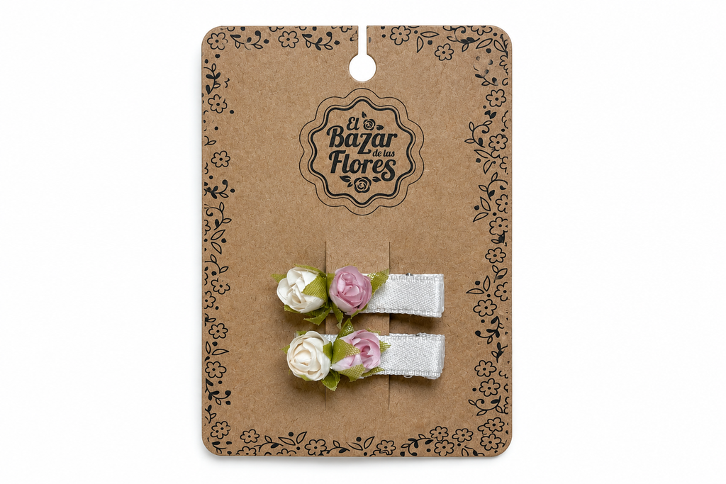 Pinzas flores Malva