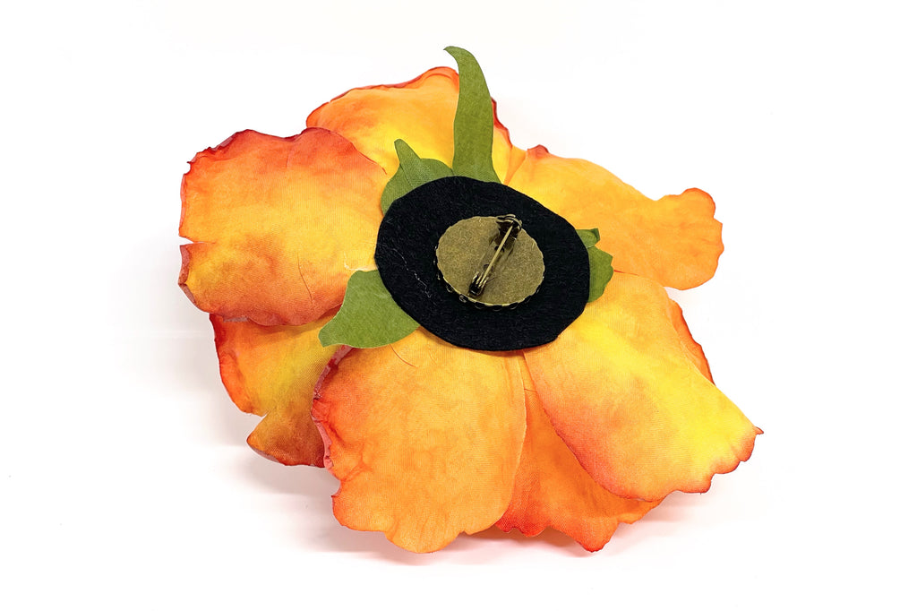 Prendedor Peonia Naranjo