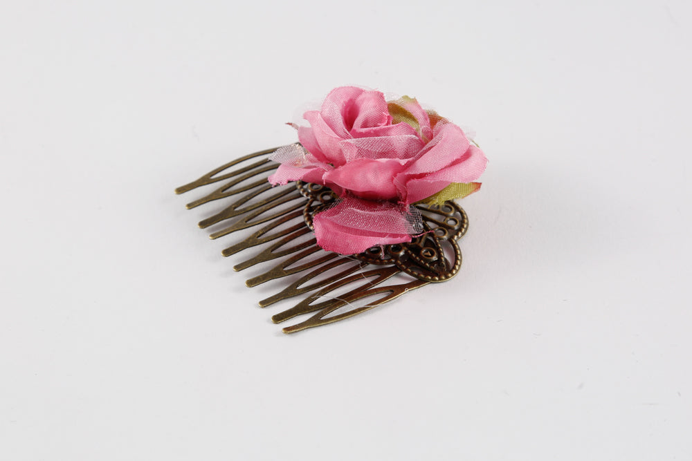 Peineta Bronce Rosa